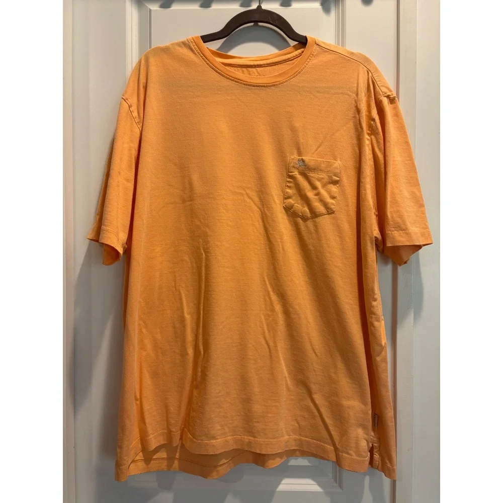 EUC Coast Apparel The Crew Tee Orange‎ Pima Cotton Pocket T-Shirt Mens XL